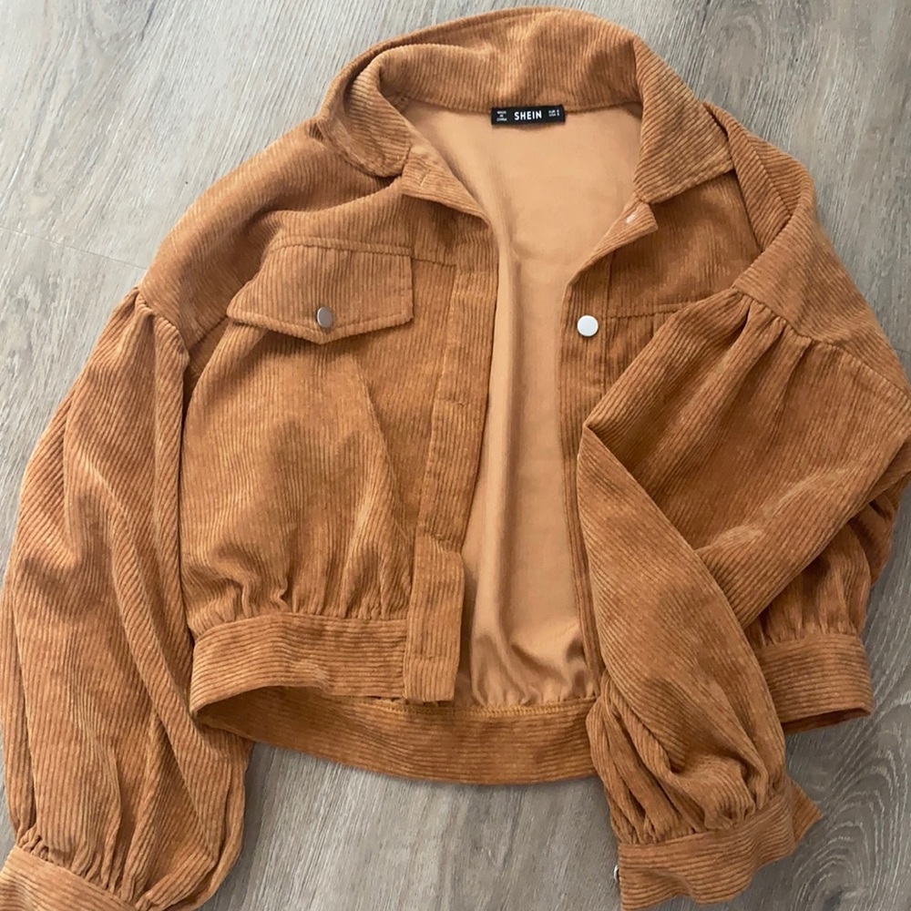 Corduroy cropped jacket